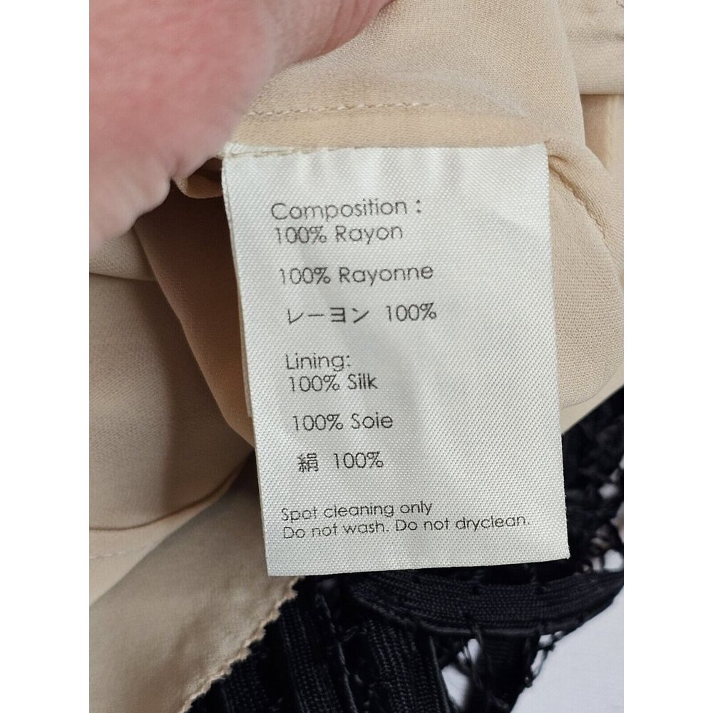 Black Lace & Silk Lining Mini Skirt By 3.1 Philip Lim Women's Sz 2 Cocktail Boho - Picture 5 of 12